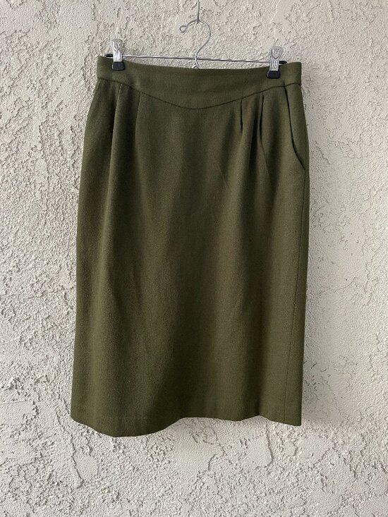 Lantana Dresses & Skirts - Japanese Wool Blend Pencil Skirt Office Siren High Waist Midi Workwear Size 8 M